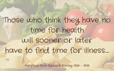 Find Time For Health – Not Illness